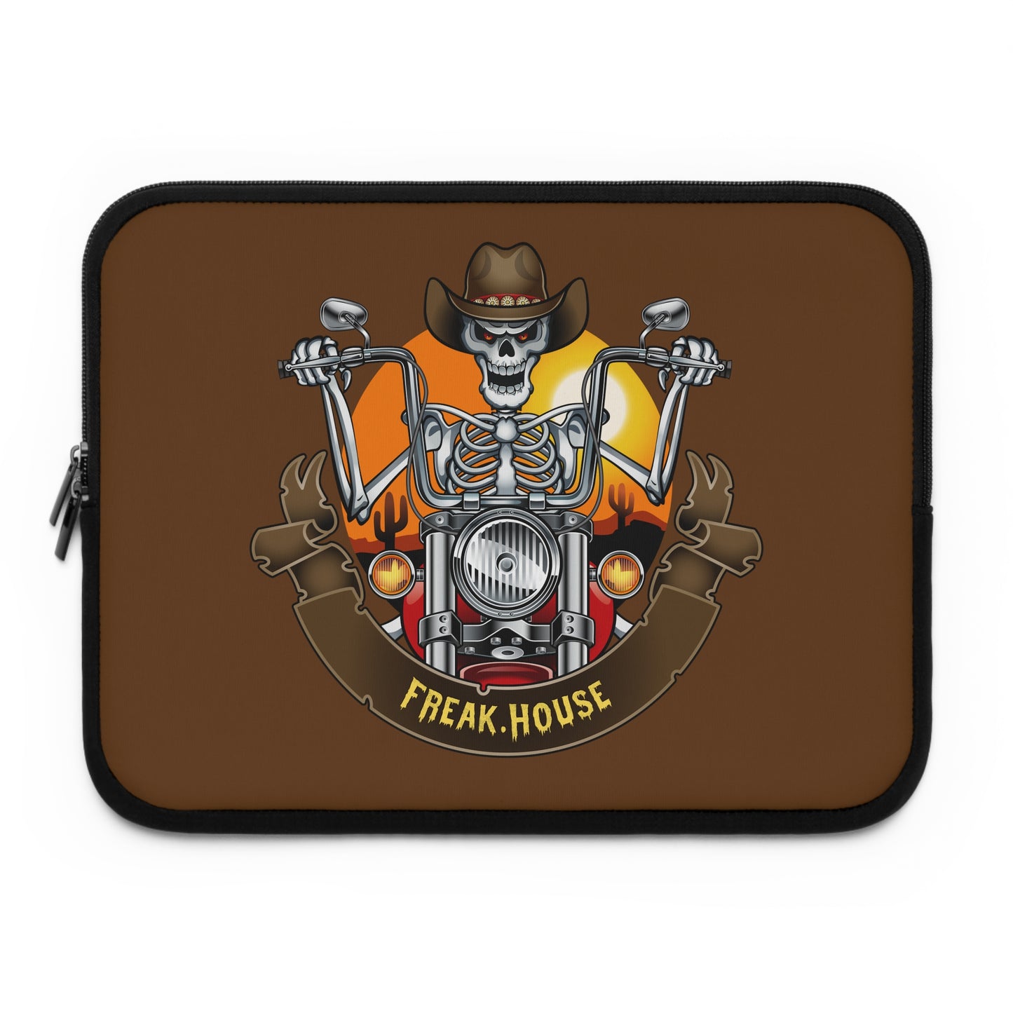 Skeleton Biker Laptop Sleeve