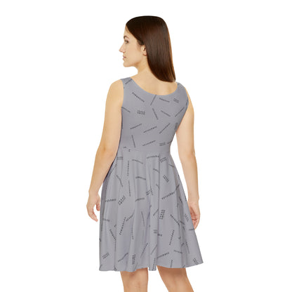 Freak House Nevermore Flowy Asymmetrical Dress, Grey