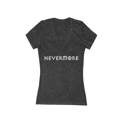 Freak House Nevermore Women's Jersey Short Sleeve Deep V-Neck Tee