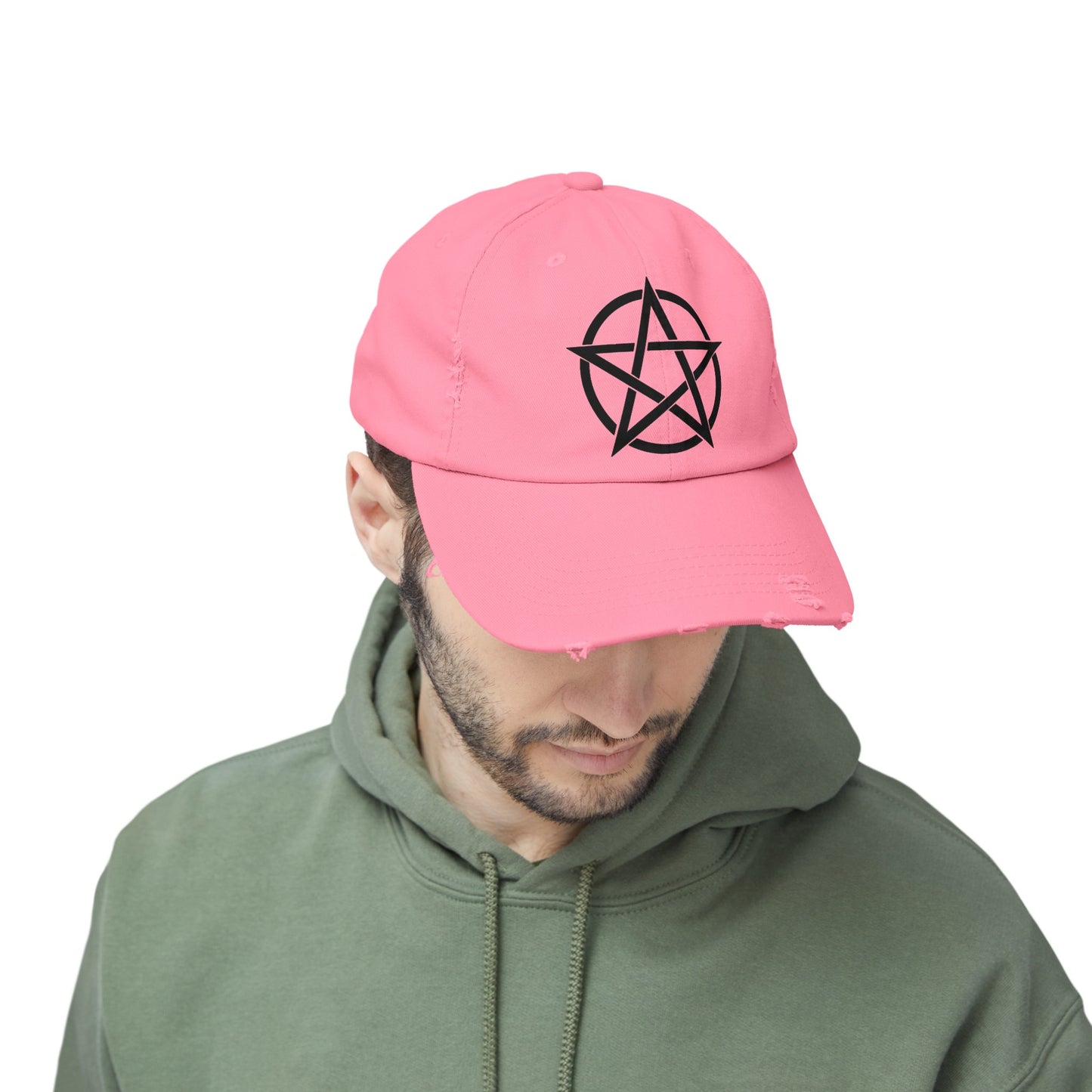 Pentacle Unisex Distressed Cap