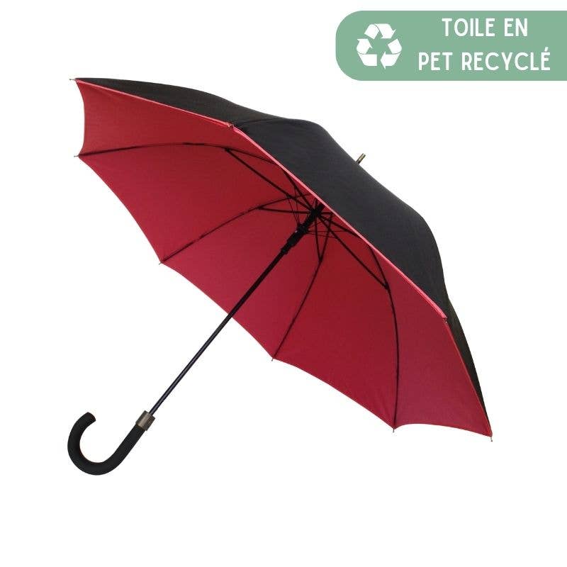 Black Outside with Red Inside Double Layer Umbrella, Large