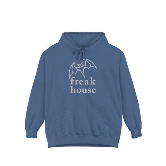 Freak House Signature Bat Logo Luxury Unisex Hoodie, Cotton / Poly Blend