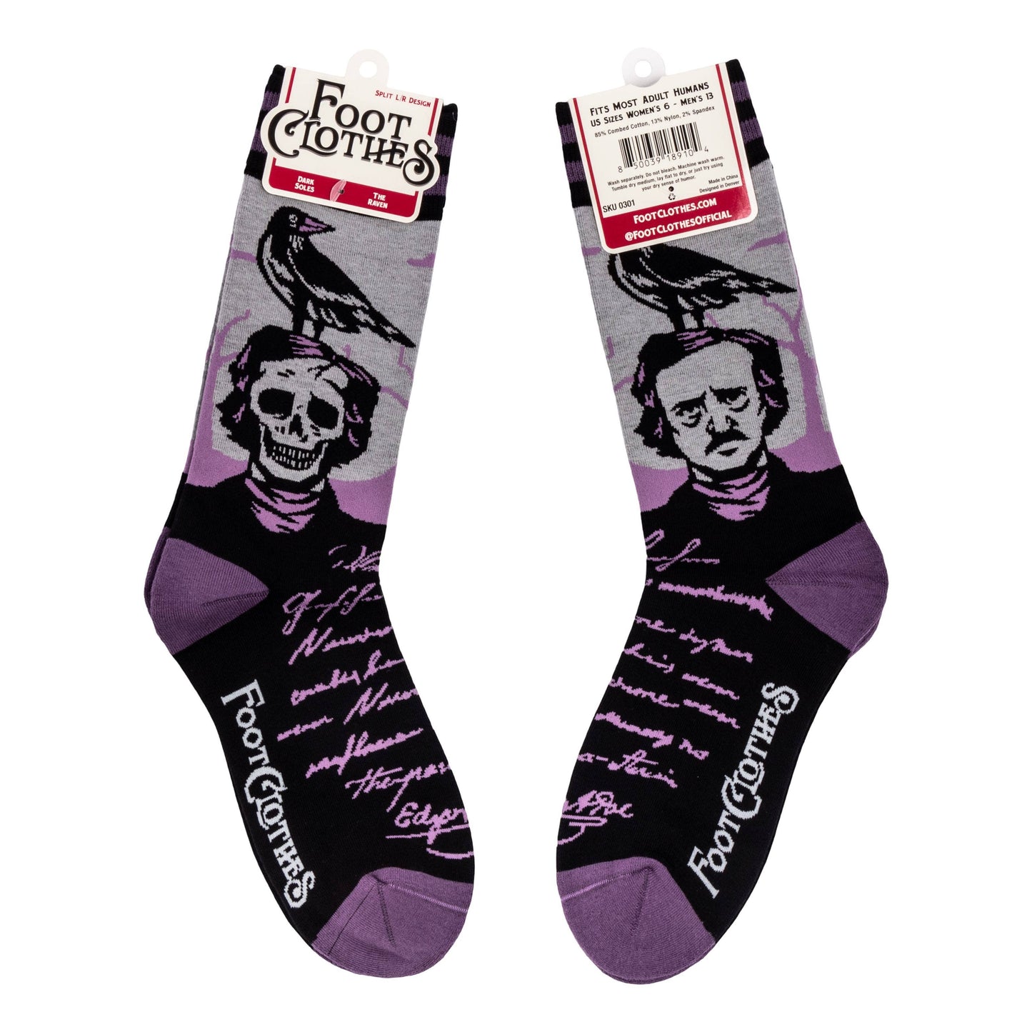 The Raven Poe Socks