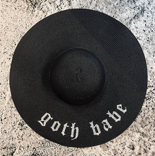 Floppy Sun Hat - XL Brim - Goth babe