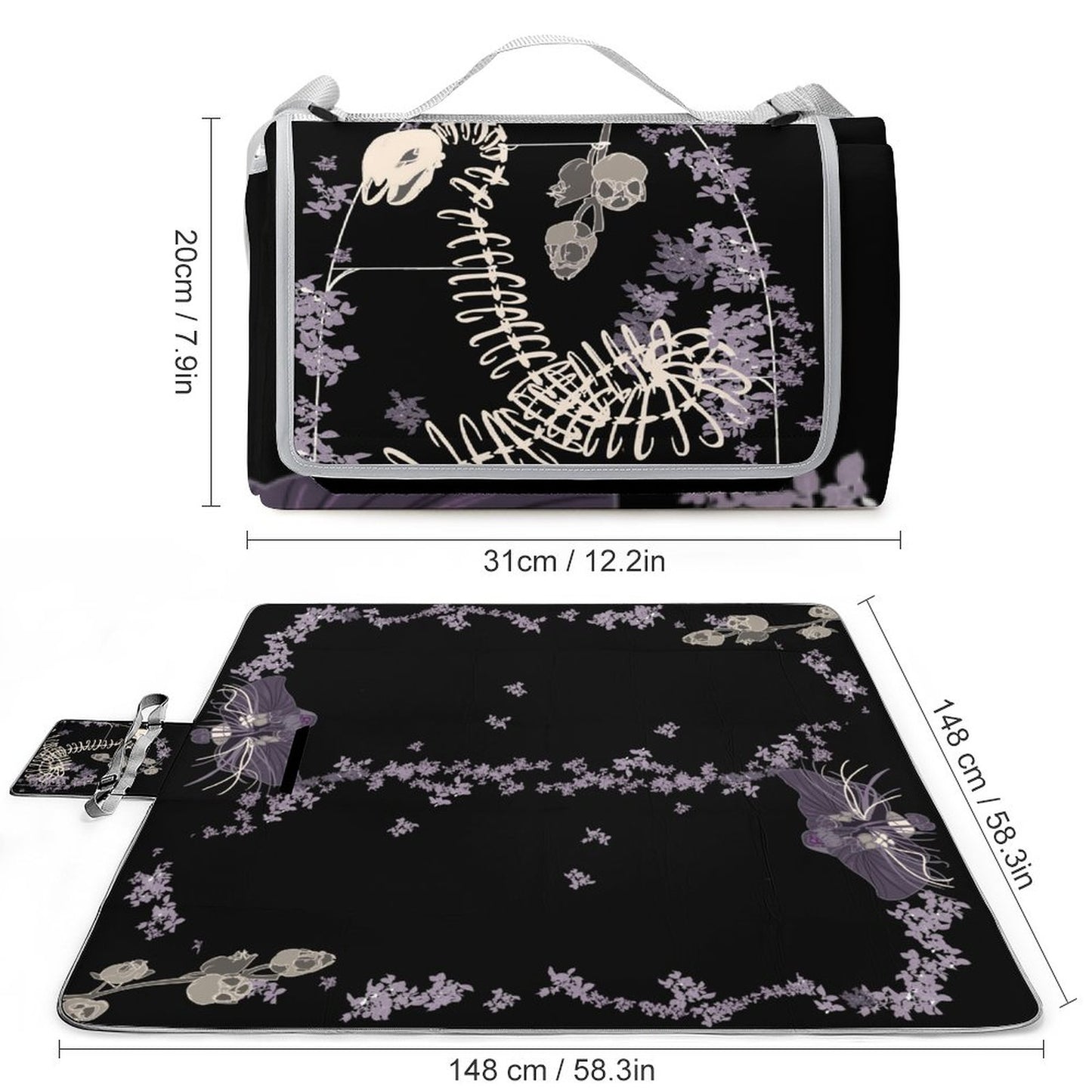 Tomb for Two Square Picnic Mat