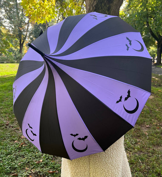 Lavender Bat Moon Umbrella