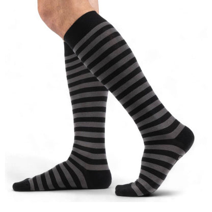 Smoke and Black Stripes Knee High Socks